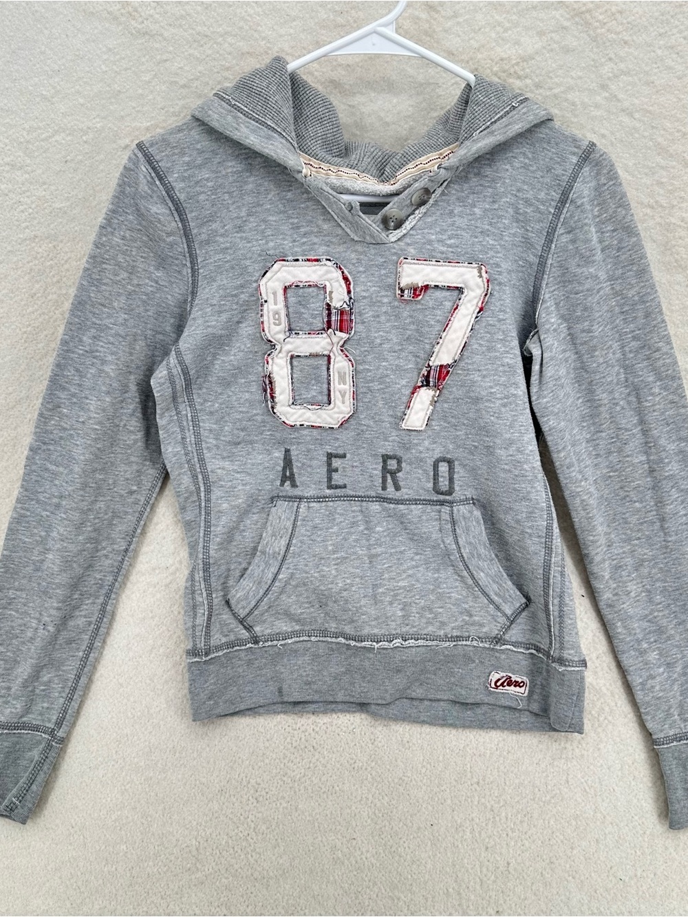 2000s Aeropostale Gray Hoodie Sweater